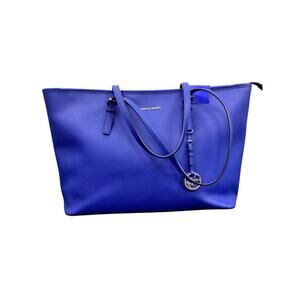 Michael Kors Tote Women’s 1Size Saffiano Leather Large MK Bag Charm Cobalt Blue